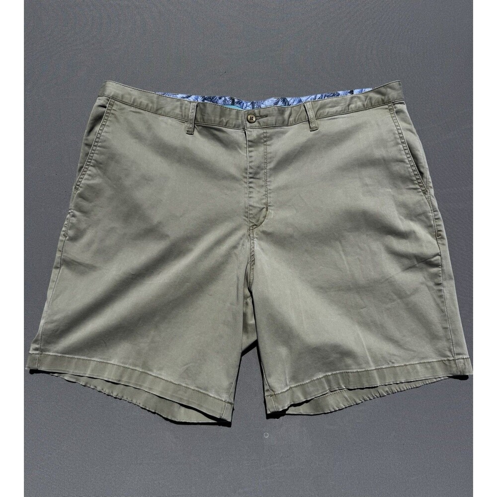 Tommy Bahama Boracay Men's Khaki Chino Shorts 44 Stretch Flat Front
